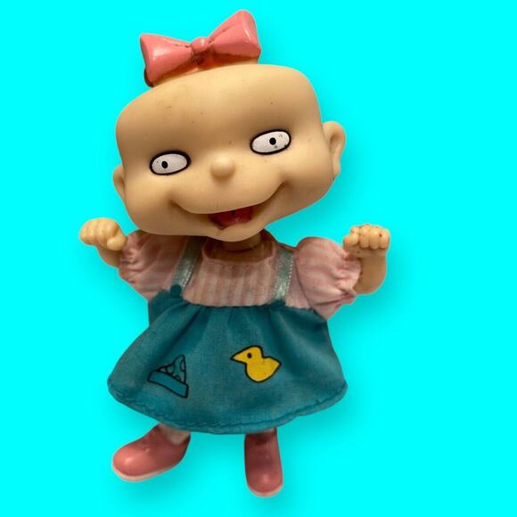 Rugrats 4.5” LIL Twin Girl Doll in Dress 4.5” Vinyl 1967 Viacom Mattel - Picture 7 of 9